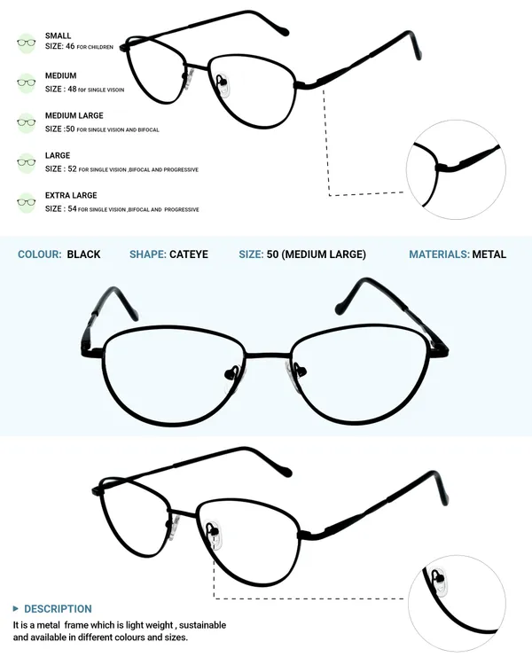 Black_Premium_Metal_Frames_For_Unisex_|_Blue_Ray_Zero_Power