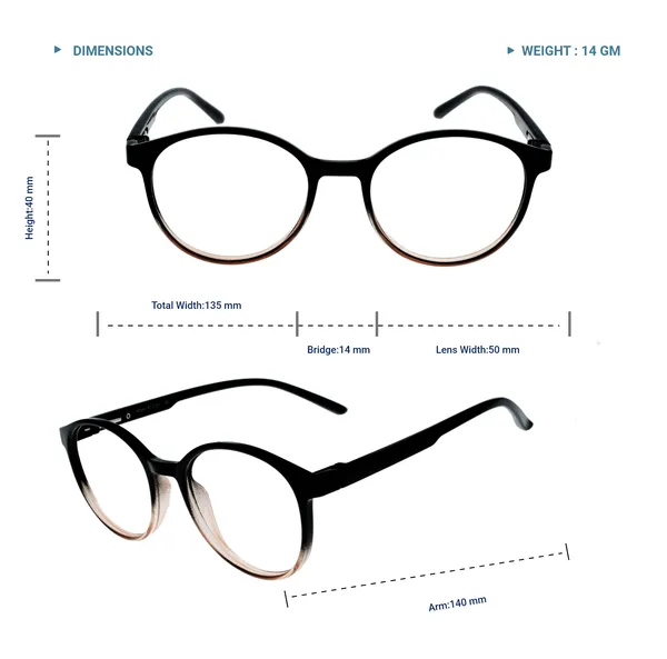 Black_&_Light_Brown_Round_Shape_Tr_Full_Rim_Frames_Lightweight_Eyeframes_And_Eyewear_For_Unisex_|_Blue_Ray_Zero_Power