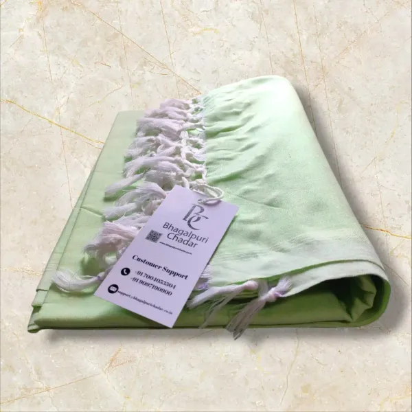 Best_Quality_Green_Solid_Lightweight_Comfort_Bhagalpuri_Chadar