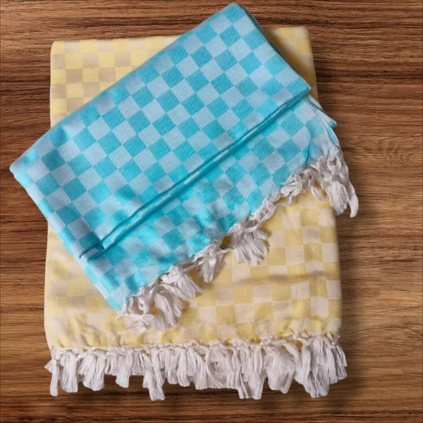Pack_Of_2_Top_Quality_Lemon_Yellow_&_Firoza_3D_Bhagalpuri_Dull_Chadar_All_Seasons