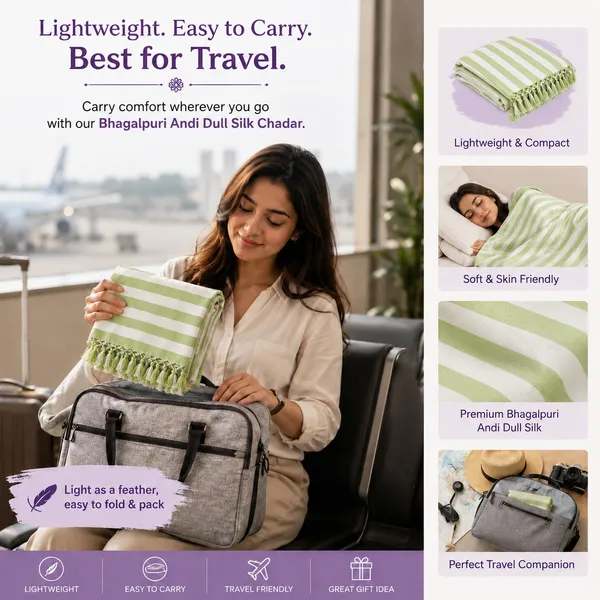 Green_Strip_Bhagalpuri_Dull_Chadar_For_AC_Rooms_&_Travel