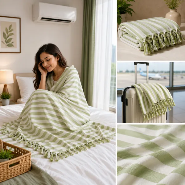 Green_Strip_Bhagalpuri_Dull_Chadar_For_AC_Rooms_&_Travel