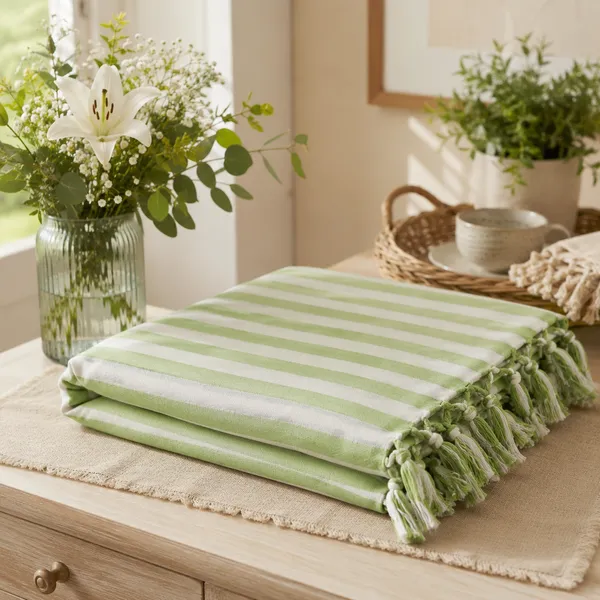 Green_Strip_Bhagalpuri_Dull_Chadar_For_AC_Rooms_&_Travel