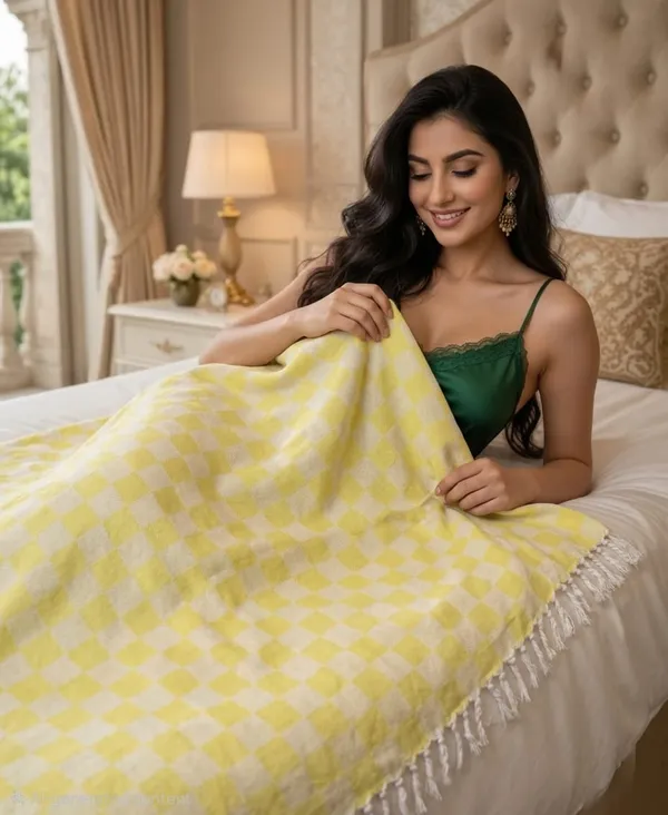 Lemon_Yellow_Best_Design_Silky_Soft_Original_3D_Bhagalpuri_Chadar