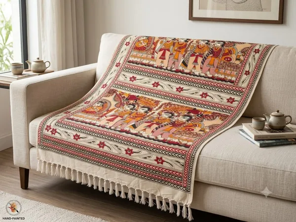 Mithila_print_Madhubani_Hand_Painting_Bhagalpuri_dull__Chaddar