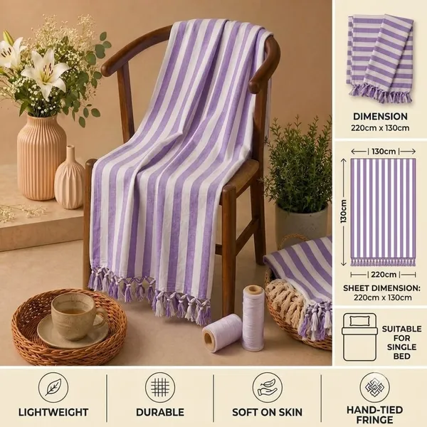 Purple__Bhagalpuri_Chadar_Cotton_Single_Striped_Printed_Flat_Bedsheet_Andi_Chaadar