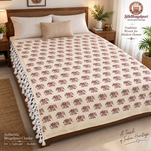 Rajasthani_Look_Elephant_Hand_Painting_Bhagalpuri_dull__Chaddar