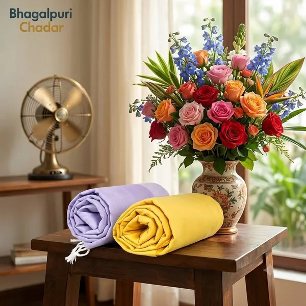 Purple_And_Yellow_Solid_Abstract_Single_Ac_Blanket_Silk_Bhagalpuri_Chadar_Pack_Of_2