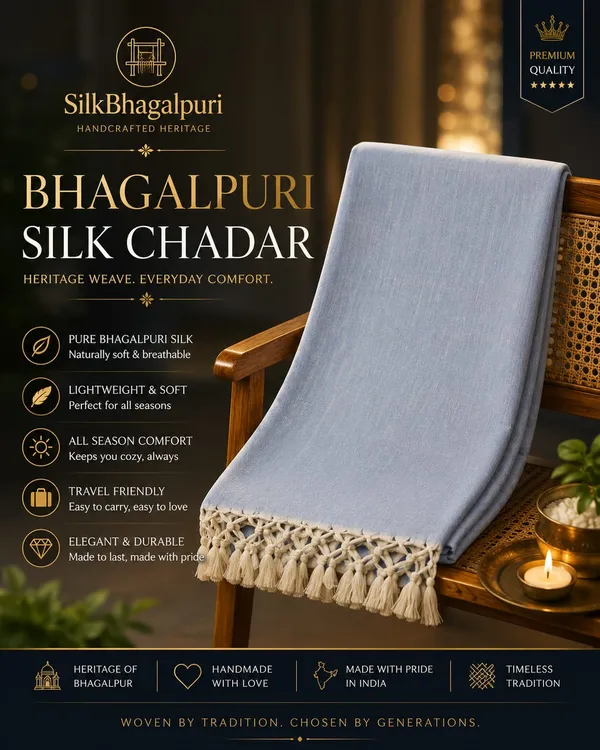 Light_Grey_Pure_Handloom_Bhagalpuri_Dull_Chadar_cotton_Beding