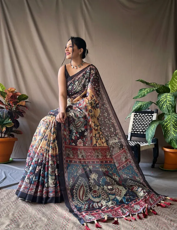 Multicolor_Chanderi_Saree_For_Women_&_Girls