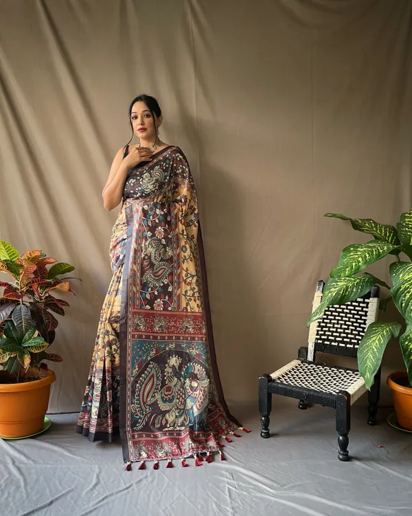 Multicolor_Chanderi_Saree_For_Women_&_Girls