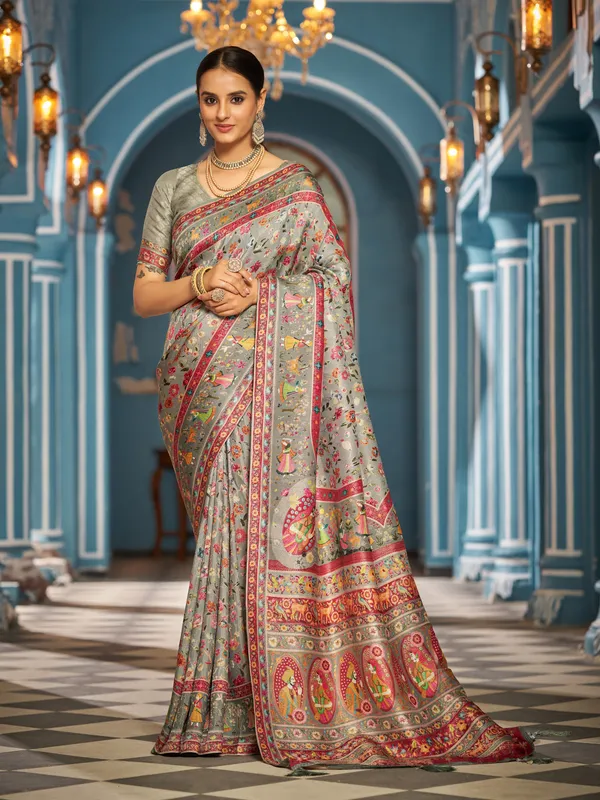 Light_Grey_Soft_Silk_For_Women_&_Girls
