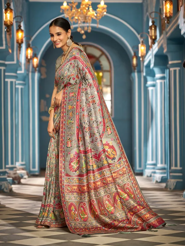 Light_Grey_Soft_Silk_For_Women_&_Girls