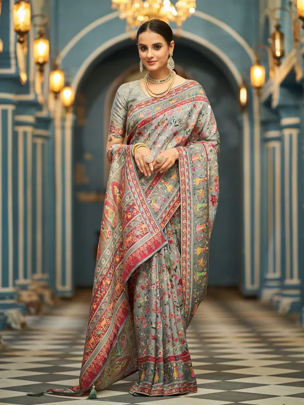 Light_Grey_Soft_Silk_For_Women_&_Girls