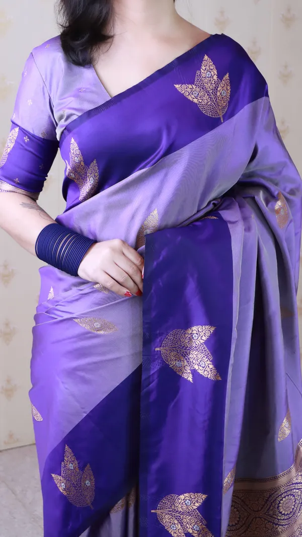 Violet_Soft_Silk_With_Zig_Zag_Motifs_Saree_With_Blouse_Piece_For_Women_&_Girl