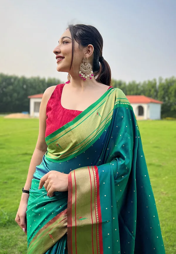 Green_Silk_For_Women_&_Girls