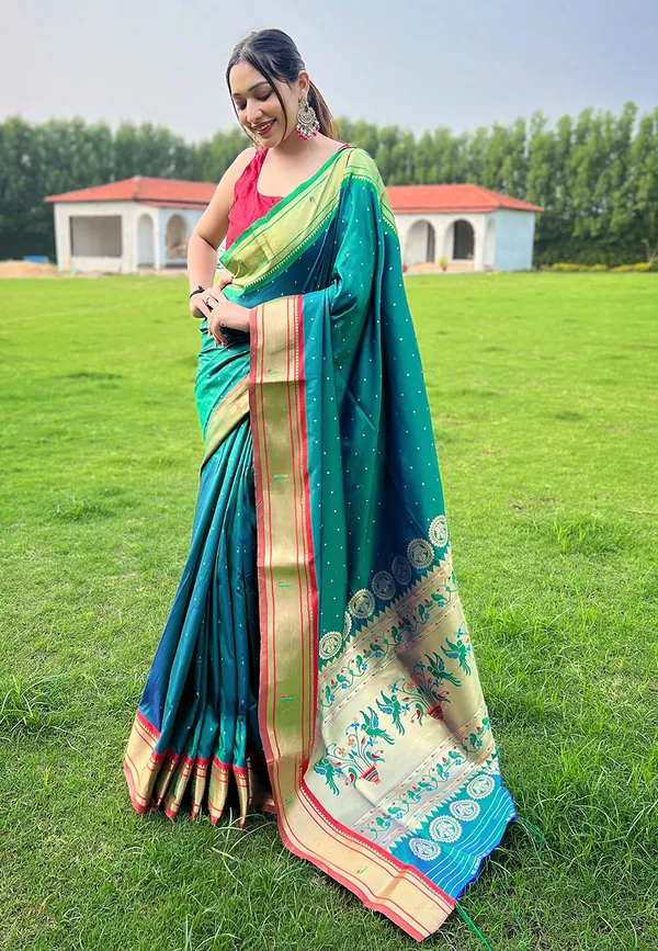 Green_Silk_For_Women_&_Girls