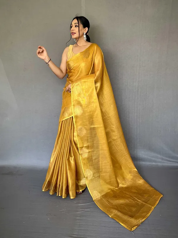 Yellow_Silk_For_Women_&_Girls