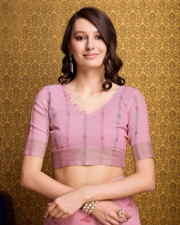 Baby_Pink_Organza_Saree_For_Women_&_Girls