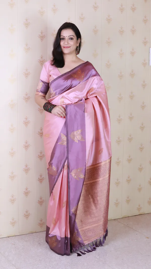 Baby_Pink_Soft_Silk_With_Zig_Zag_Motifs_Saree_With_Blouse_Piece_For_Women_&_Girl