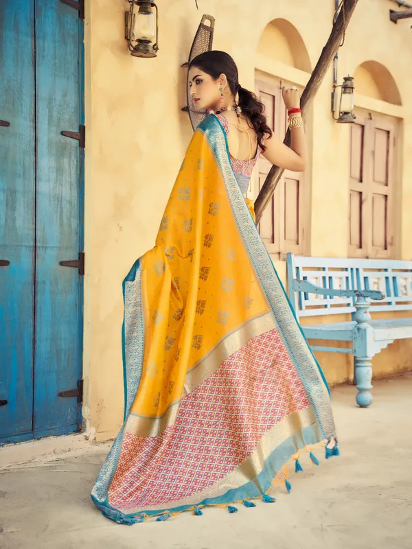 Yellow_Raw_Silk_For_Women_&_Girls
