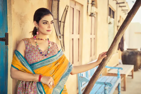 Yellow_Raw_Silk_For_Women_&_Girls