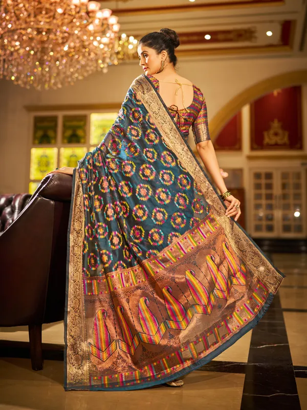 Grey_Organza_Saree_For_Women_&_Girls