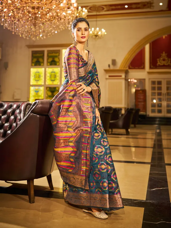 Grey_Organza_Saree_For_Women_&_Girls