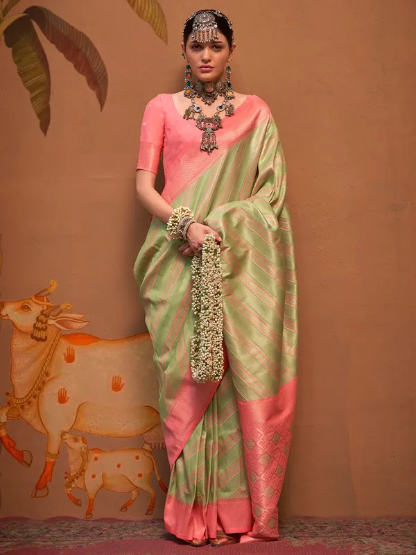 Multicolor_Premium_Silk_With_Blouse_Piece_For_Women_&_Girls