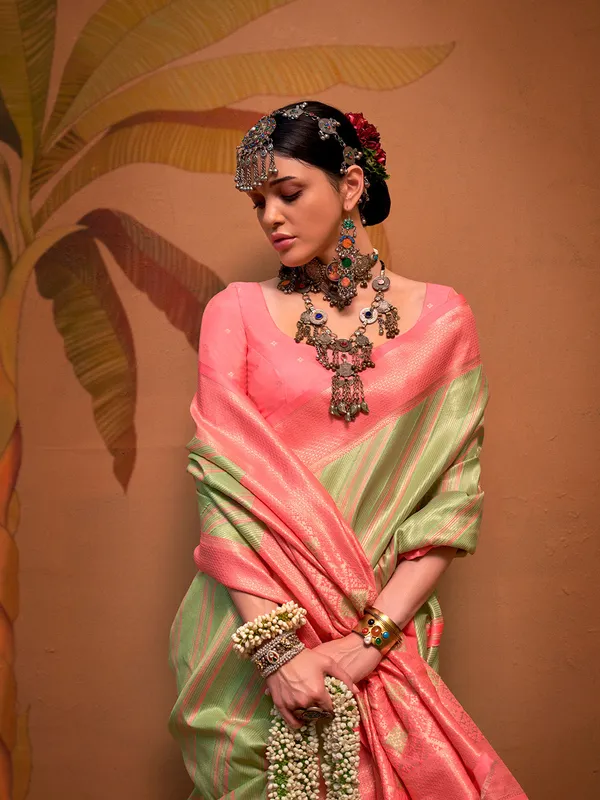 Multicolor_Premium_Silk_With_Blouse_Piece_For_Women_&_Girls
