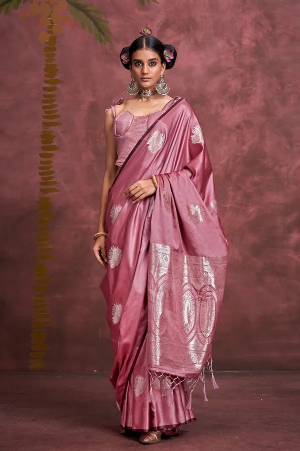 Mauve_Premium_Satin_Saree_With_Blouse_Piece_For_Women_&_Girls
