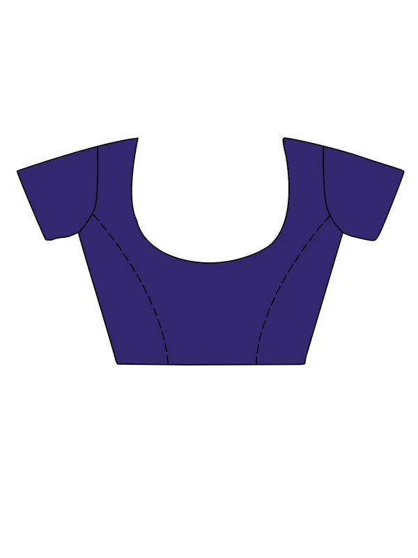 Navy_Blue_Premium_Silk_With_Blouse_Piece_For_Women_&_Girls