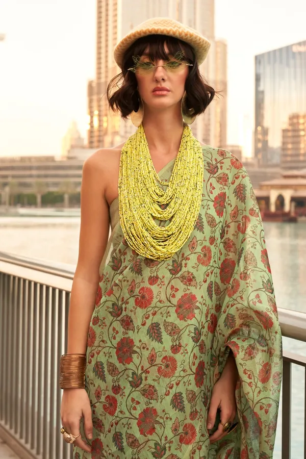 Light_Green_Premium_Tissue_Saree_With_Blouse_Piece_For_Women_&_Girls