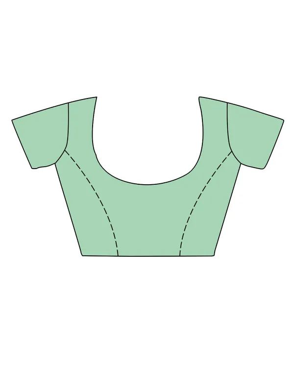 Mint_Green_Premium_Linen_Saree_With_Blouse_Piece_For_Women_&_Girls