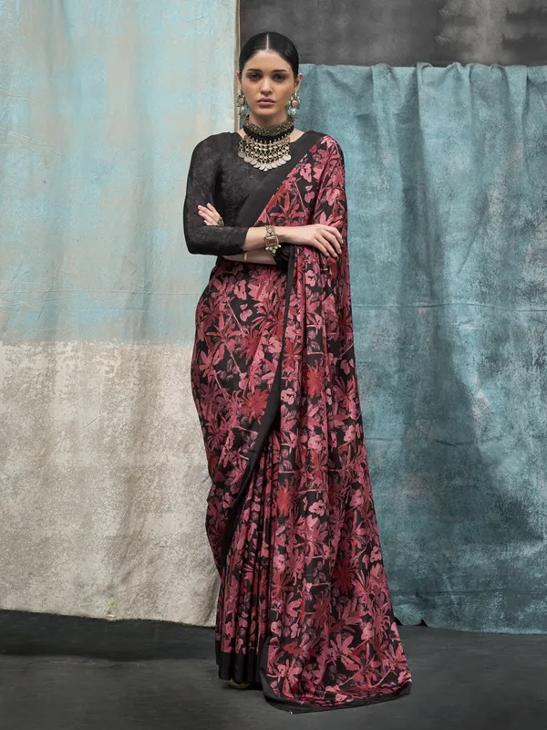 Multicolor_Premium_Silk_With_Blouse_Piece_For_Women_&_Girls