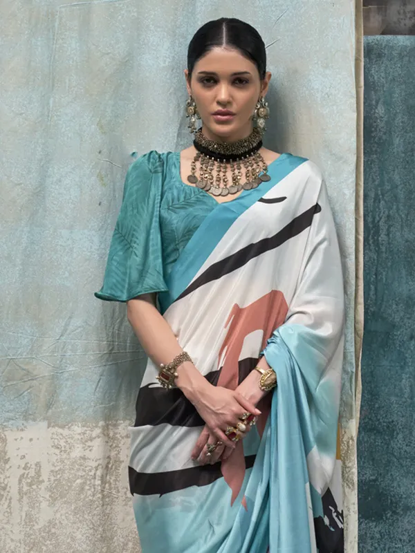 Multicolor_Premium_Silk_With_Blouse_Piece_For_Women_&_Girls