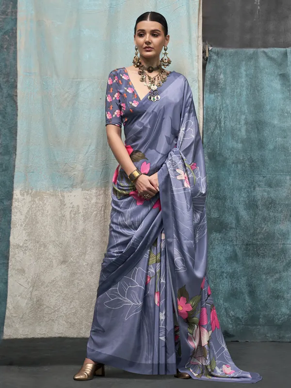 Multicolor_Premium_Silk_With_Blouse_Piece_For_Women_&_Girls