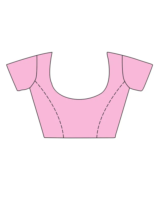 Pink_Premium_Kanjeevaram_Saree_With_Blouse_Piece_For_Women_&_Girls