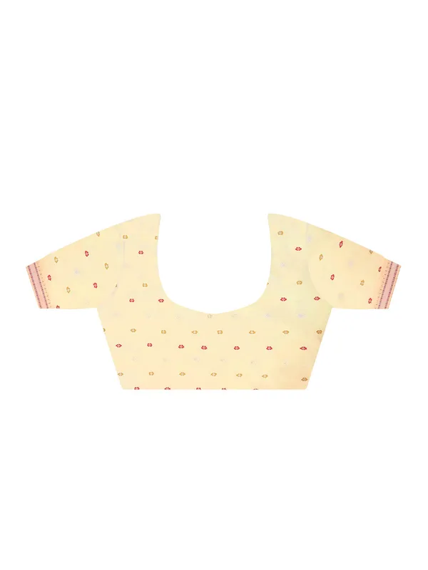 Yellow_Premium_Silk_With_Blouse_Piece_For_Women_&_Girls