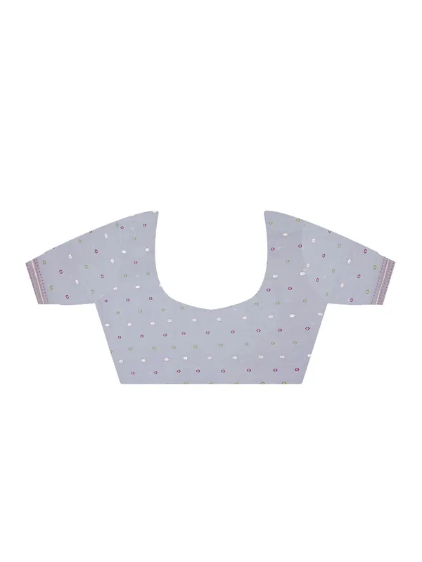 Grey_Premium_Silk_With_Blouse_Piece_For_Women_&_Girls