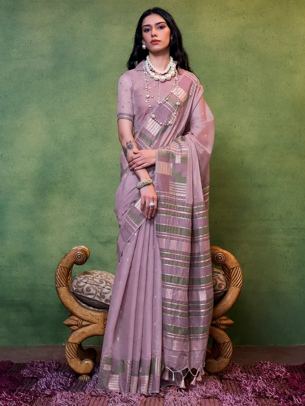 Burgundy_Premium_Silk_With_Blouse_Piece_For_Women_&_Girls