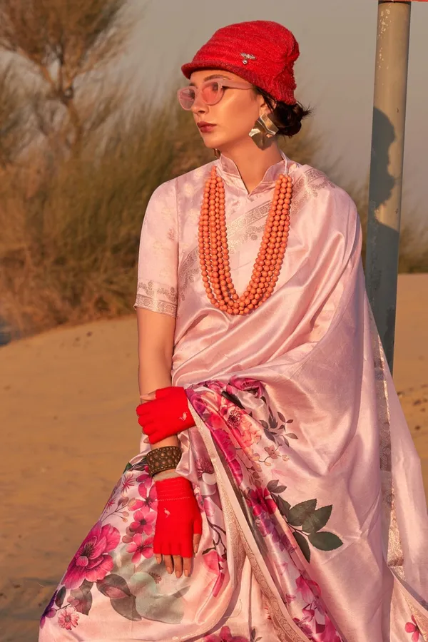 Lace_Pink_Premium_Tussar_Silk_Digital_Print_Saree_Saree_With_Blouse_Piece_For_Women_&_Girls
