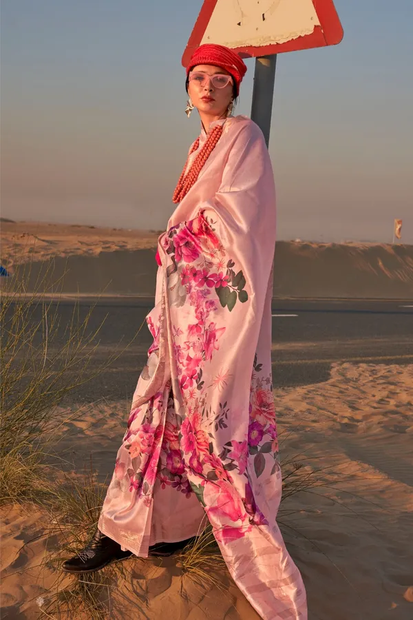 Lace_Pink_Premium_Tussar_Silk_Digital_Print_Saree_Saree_With_Blouse_Piece_For_Women_&_Girls