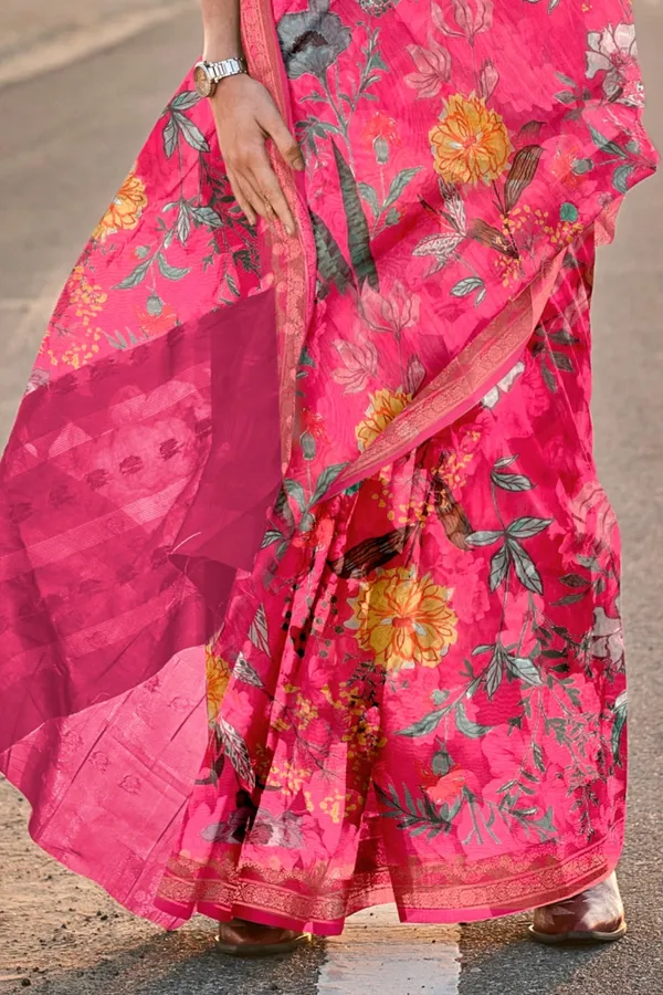 Rose_Pink_Premium_Tussar_Silk_Digital_Print_Saree_Saree_With_Blouse_Piece_For_Women_&_Girls