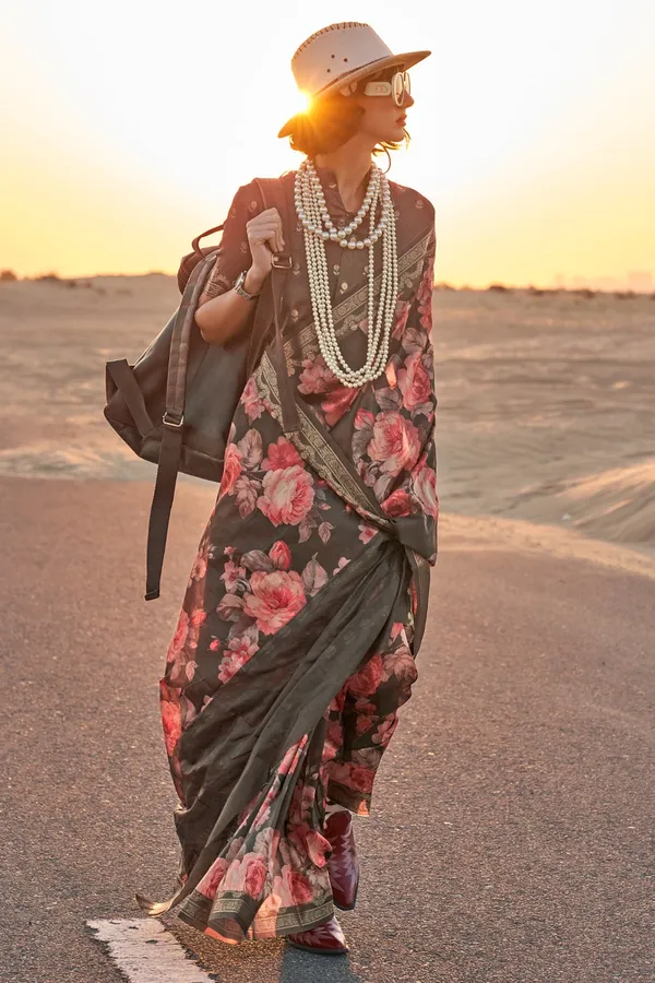 Charcoal_Black_Premium_Tussar_Silk_Digital_Print_Saree_Saree_With_Blouse_Piece_For_Women_&_Girls