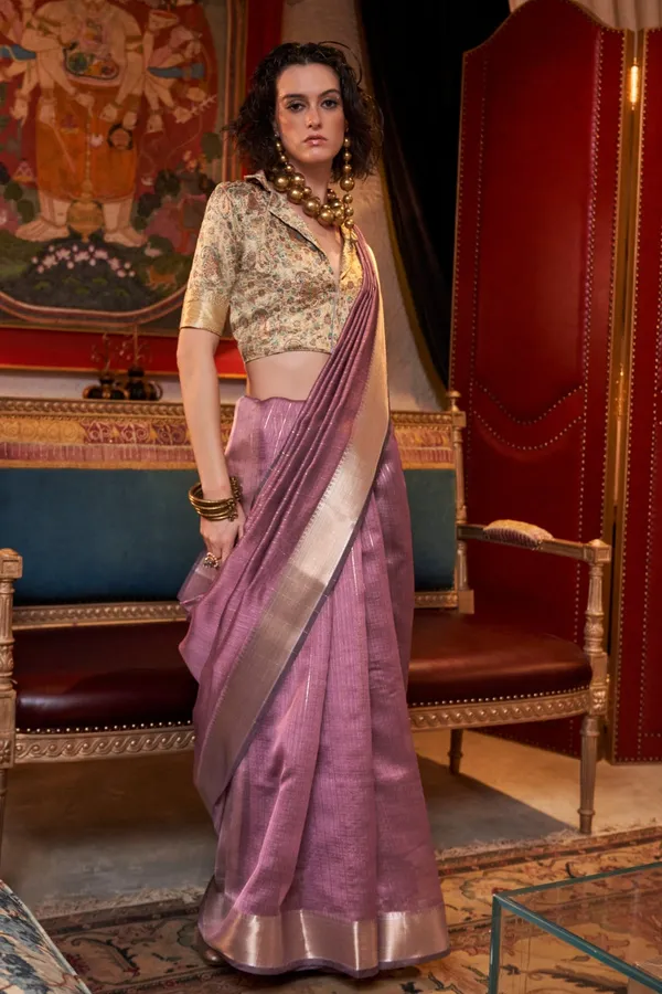 Purple_Premium_Moss_Chiffon_Saree_With_Blouse_Piece_For_Women_&_Girls