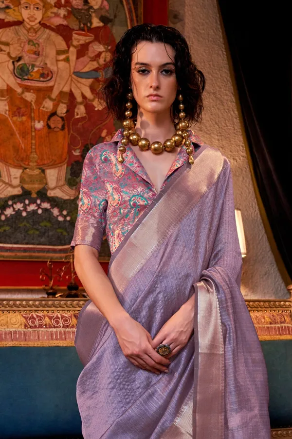Purple_Premium_Moss_Chiffon_Saree_With_Blouse_Piece_For_Women_&_Girls