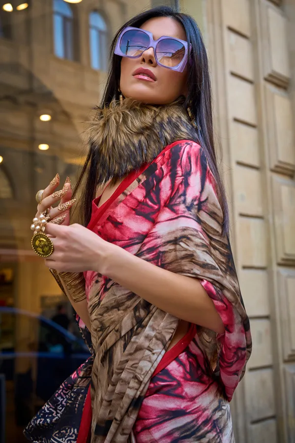 Multicolor_Premium_Satin_Silk_With_Blouse_Piece_For_Women_&_Girls