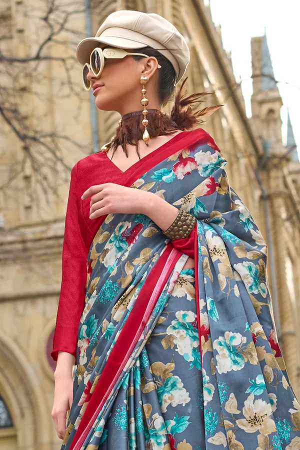 Multicolor_Premium_Satin_Silk_With_Blouse_Piece_For_Women_&_Girls