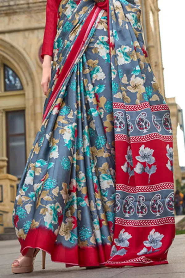 Multicolor_Premium_Satin_Silk_With_Blouse_Piece_For_Women_&_Girls